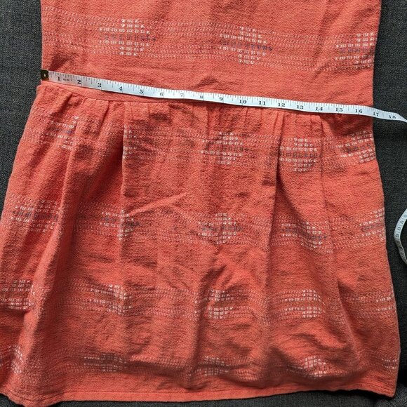 Coral Ace & Jig Fiesta Flare Mini V-Neck Dress with Metallic Stripes - Picture 9 of 12